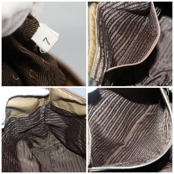 PRADA Tote Bag Nylon Brown Silver Auth 139072 - Picture 16 of 16